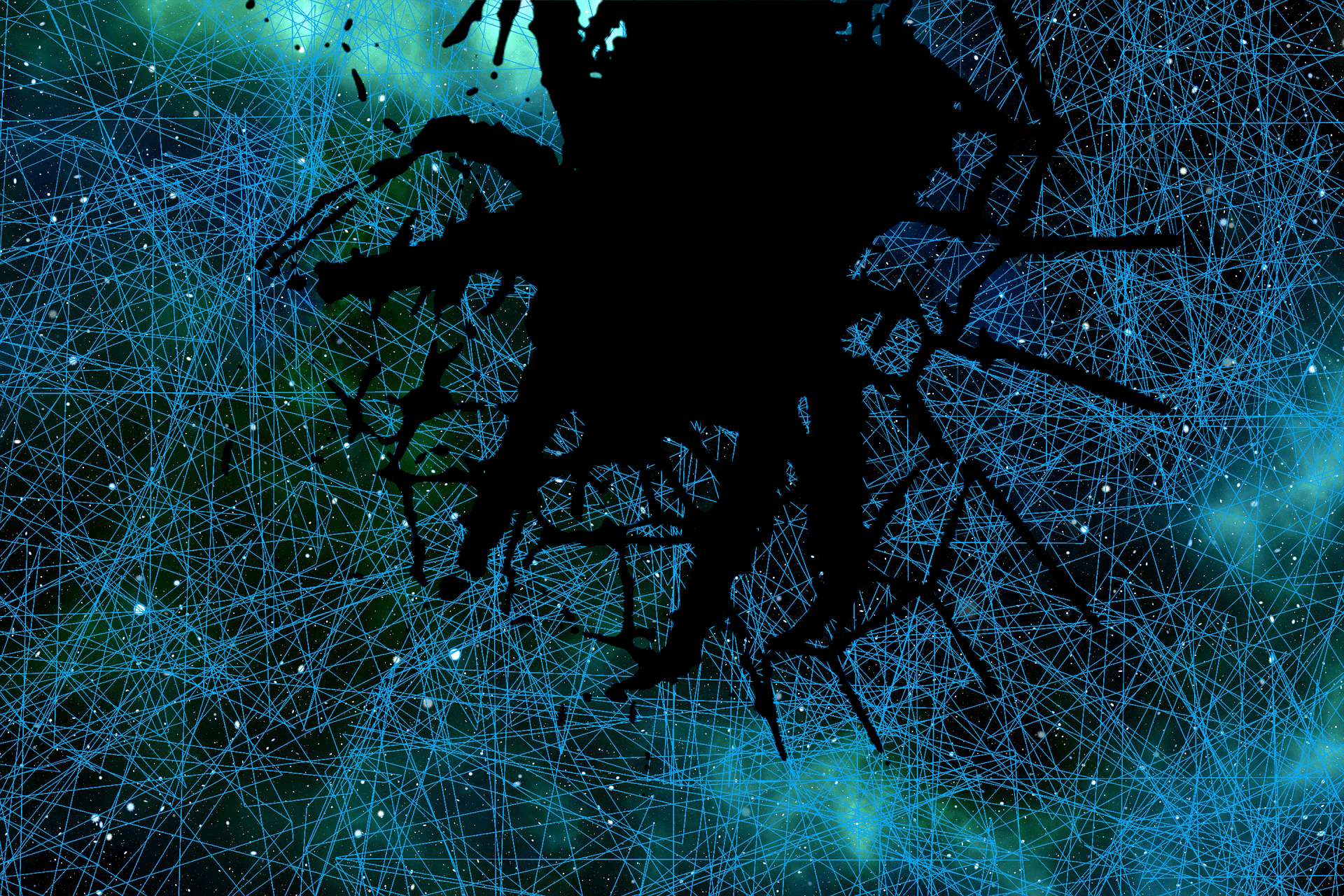 Spider web matrix background